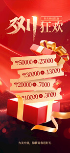 新年狂欢礼盒堆叠场景