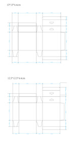 彩盒包装刀模图