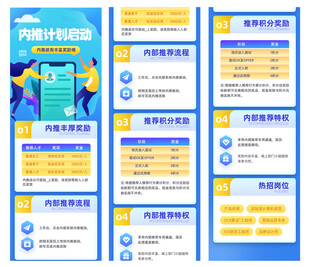 企业校园招聘蓝色科技H5长图文