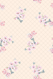 粉色花卉几何图案背景