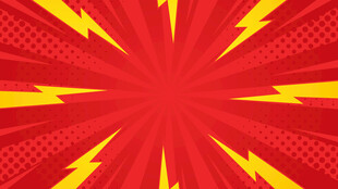 红色闪电放射背景图案