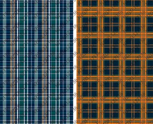 两种格子图案布料展示