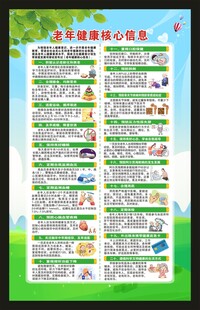 老年健康核心信息海报