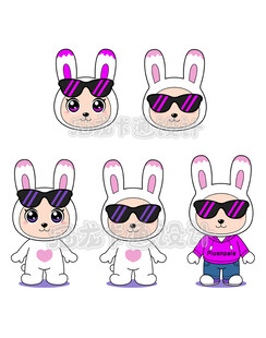 可爱兔子卡通角色形象