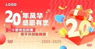 20周年感恩展板