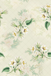 清新手绘花卉图案背景