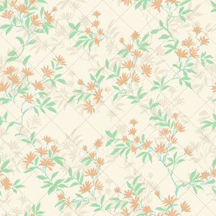 清新花卉图案背景