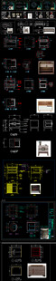 床头边柜CAD图集