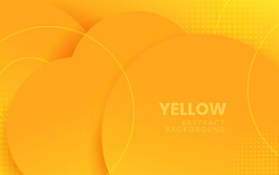 黄色渐变圆形矢量背景