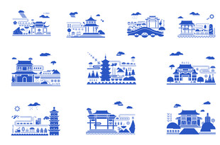 芜湖景点建筑城市旅游剪影地标志