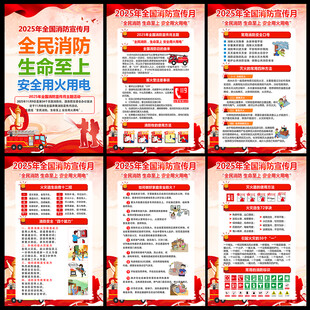 2025年消防宣传月海报挂图
