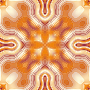 橙色几何抽象花纹图案
