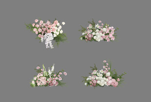 四组精美花卉装饰图案