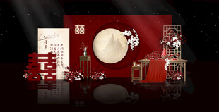 中式婚礼喜庆装饰摆件