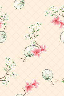 中式花卉图案背景纹理
