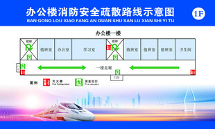 消防安全疏散路线示意图