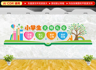 小学生文明礼仪文化墙