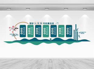 清廉七笔帐文化墙