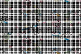 黑白卡通格子图案纹理背景