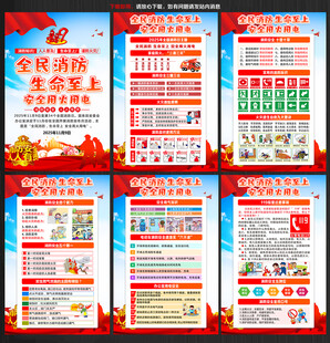 2025年119消防宣传月展板