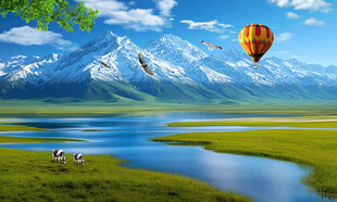 蓝天白云大草原