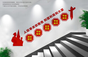 人防局楼梯文化墙