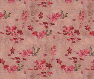 粉色花卉图案布料