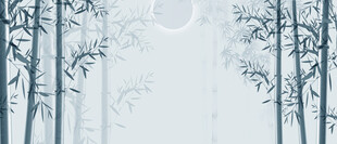 竹影 水墨灯箱竹林