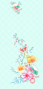 清新花卉图案背景设计
