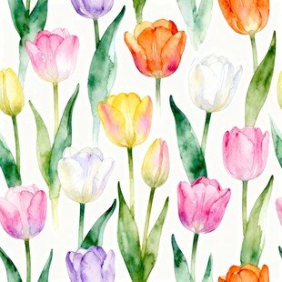 郁金香四方连续图