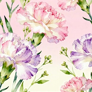 康乃馨四方连续图