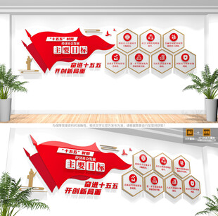 十五五七个主要目标文化墙