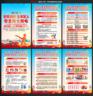 全国消防月展板