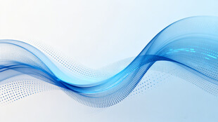 蓝色动感波浪背景图