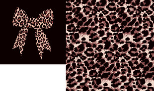 豹纹图案与蝴蝶结设计