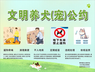 文明养犬公约宣传海报