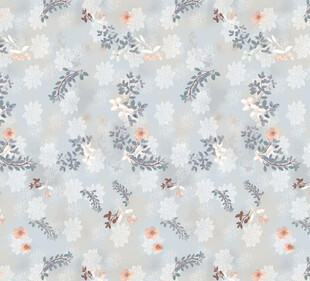 淡雅花卉图案布料纹理