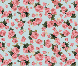 粉色花卉图案布料纹理