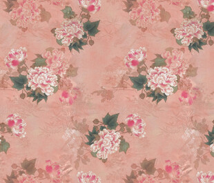 粉色花卉图案布料纹理