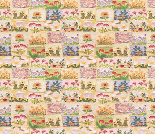 卡通风格多彩花卉图案