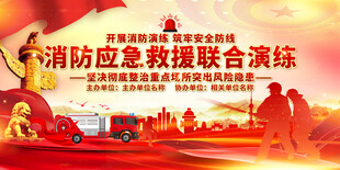 消防应急救援演练展板