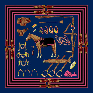 复古风马具装饰图案设计