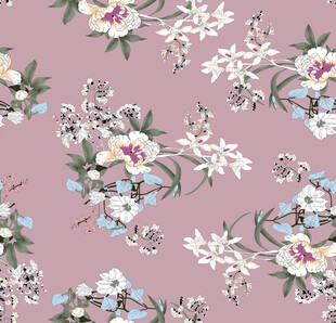 粉色花卉图案背景纹理