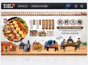 海鲜大咖展板