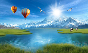 蓝天白云大草原