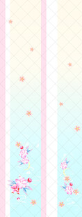 清新花卉条纹背景图案