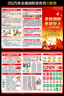 2025年全国消防月三折页