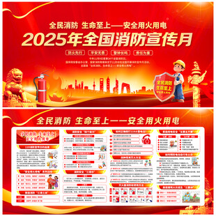 2025年全国消防日展板
