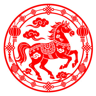 马年剪纸