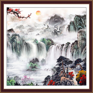 国画经理室山水画